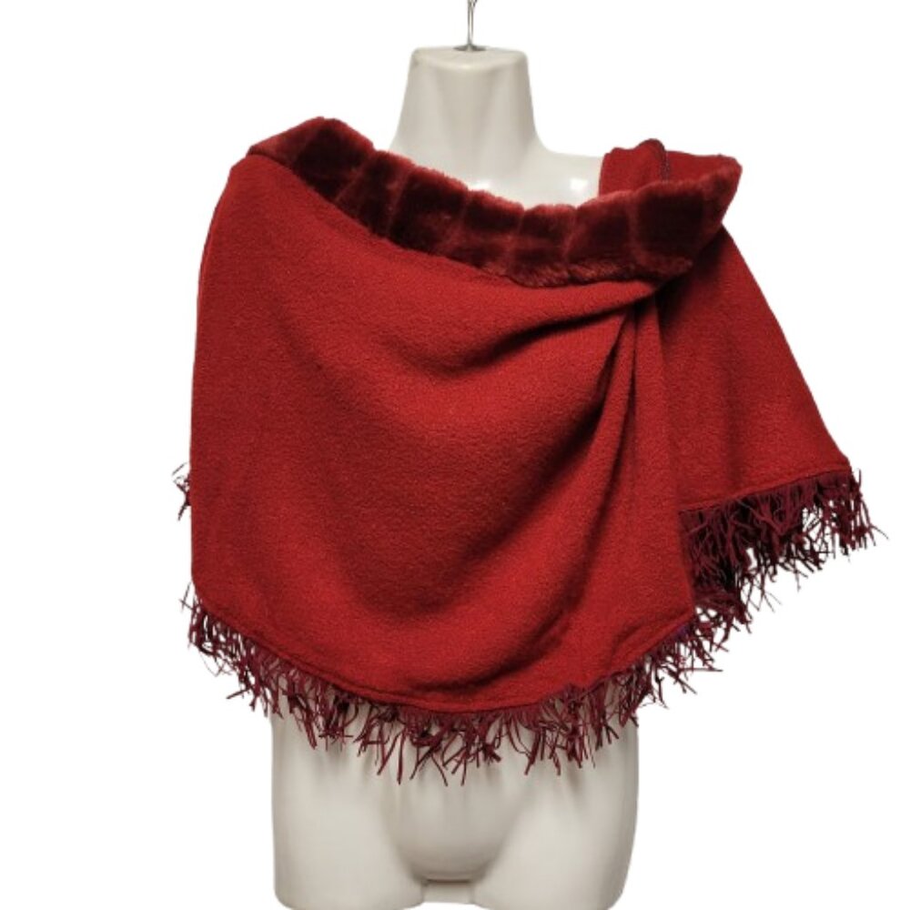 Red Cape Red Scarf Triangular Scarf Neck Scarf
